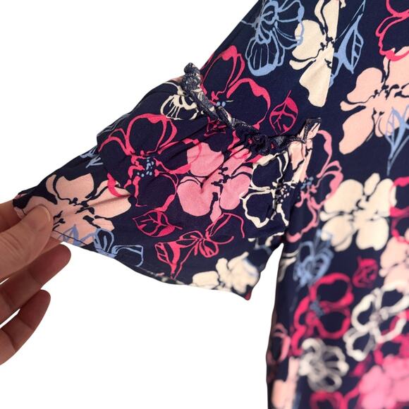 Crown & Ivy Kids Girls Size 14 Half Sleeve Floral Shift Dress Party Vacation - Picture 3 of 6